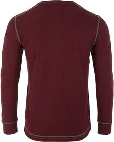 img 2 attached to 👕 Thermal Button Henley Men's Clothing Sleeve by ZIMEGO