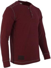 img 3 attached to 👕 Thermal Button Henley Men's Clothing Sleeve by ZIMEGO