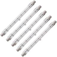 💡 5-pack - 78mm j type double ended t3 halogen light bulbs, 120w 120v (150w replacement), energy-saving 20% logo