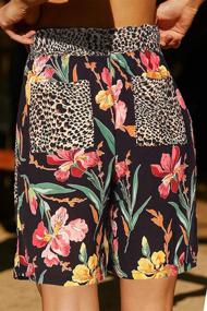 img 2 attached to Yukiwi Oceanside Drawstring Floral X Large Women's Clothing for Swimsuits & Cover Ups