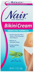 img 1 attached to 🌿 Nair Hair Remover Bikini Cream - Green Tea Sensitive Formula 1.70 oz (Pack of 7)