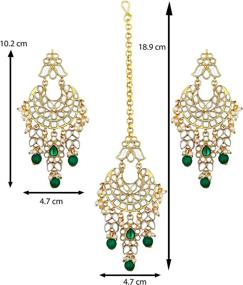 img 1 attached to 🌟 Traditional Bollywood Women's Jewelry - Aheli Chandbali Earrings for Better SEO