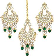 🌟 traditional bollywood women's jewelry - aheli chandbali earrings for better seo logo