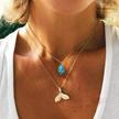 larancie layered turquoise necklace fishtail logo