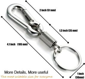 img 2 attached to 🔑 QBUC 2 Pack KeyChain: Durable Zinc Alloy Key Chain with Key Ring for Men and Women (Silver) - Heavy Duty Car Key Chain