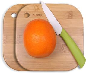 img 1 attached to 🍽️ Compact Bamboo Cutting Boards For Babies and Small Fruits - Set of 2