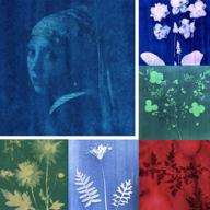 suncreations 18-sheets cyanotype paper, high sensitivity sunprint nature printing paper, 8.2'' x 11.4'' a4 sun/solar activated (6 colors) - enhanced for seo logo