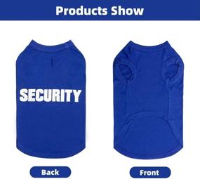 img 1 attached to BINGPET Security Dog Shirt: Stylish Summer Clothes 🐶 for Pet Puppy T-Shirts, Ideal Doggy Costumes, Cat Clothing Vest