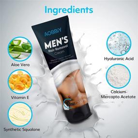 img 1 attached to 🧔 Gentle & Fast-Working Men's Hair Removal Cream - Fragrance-Free & Non-Irritating, Suitable for All Skin Types, 100ML