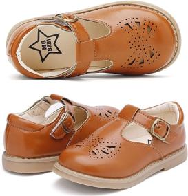 img 3 attached to DADAWEN T-Strap School Uniform Toddler Girls' Shoes - Optimize Your Search!