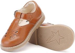 img 2 attached to DADAWEN T-Strap School Uniform Toddler Girls' Shoes - Optimize Your Search!