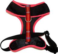 bessie and barnie, dog harness in black/crimson plaid/red logo