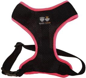 img 2 attached to BESSIE AND BARNIE, Dog Harness in Black/Crimson Plaid/Red