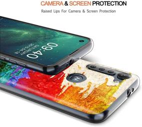 img 2 attached to 📱 Clear Slim Silicone Phone Case Cover for Motorola Moto G Power | Pattern Design for Girls | Thin Shockproof Gel TPU Back Bumper [6.4"] | Colorful | KAPUCTW