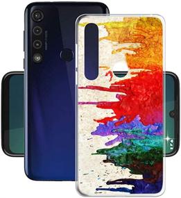 img 3 attached to 📱 Clear Slim Silicone Phone Case Cover for Motorola Moto G Power | Pattern Design for Girls | Thin Shockproof Gel TPU Back Bumper [6.4"] | Colorful | KAPUCTW