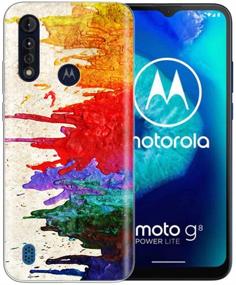 img 4 attached to 📱 Clear Slim Silicone Phone Case Cover for Motorola Moto G Power | Pattern Design for Girls | Thin Shockproof Gel TPU Back Bumper [6.4"] | Colorful | KAPUCTW