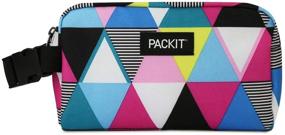 img 3 attached to 🍱 Freezable Snack Box by PackIt - Triangle Stripes