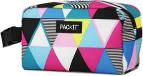 img 4 attached to 🍱 Freezable Snack Box by PackIt - Triangle Stripes