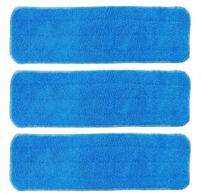 img 2 attached to 🧹 Premium 18 Inch Flat Microfiber Mop Pad Refills (Pack of 3) - Compatible with Bona, Libman, O-Cedar - BettaWell