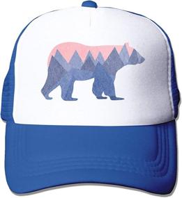 img 4 attached to 🧢 A Stylish Bear Mountain Mesh Hat for Boys and Girls Aged 3-13 Years - Waldeal Youth Toddler Baseball Trucker Cap