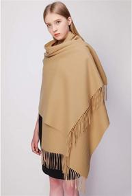 img 2 attached to Pashmina Shawls for Women - Cashmere Thicker Scarves: Perfect Women's Accessory in Scarves & Wraps