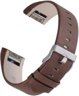 bayite leather bands for fitbit charge 2: stylish replacement straps for women and men logo