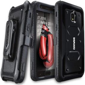 img 4 attached to 📱 COVRWARE Galaxy J7 2018/J7 Refine/J7V 2nd Gen/J7 Star/J7 Top/J7 Crown Case - Heavy Duty Full-Body Armor with Screen Protector, Belt Clip Holster and Kickstand - Black