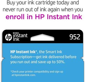 img 1 attached to 🖨️ Оригинальный черный картридж HP 952 для принтеров HP OfficeJet - подходит для программы Instant Ink