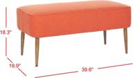 safavieh mercer collection clara retro wool bench in vibrant orange logo
