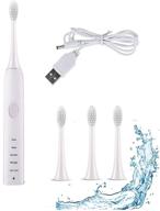 🦷 sonic electric toothbrush for kids and adults: 5 modes, timer, 4 brush heads, usb charging - dentist recommended logo