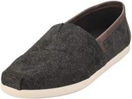 👞 stylish toms men's alpargata dark denim shoes: comfortable loafers & slip-ons for men logo