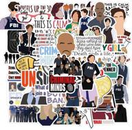 🔪 criminal minds stickers for hydro flask: 50pcs tv series vinyl decals for laptop, water bottle, bike, guitar, luggage, phone, computer, skateboard logo