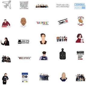 img 2 attached to 🔪 Criminal Minds Stickers for Hydro Flask: 50Pcs TV Series Vinyl Decals for Laptop, Water Bottle, Bike, Guitar, Luggage, Phone, Computer, Skateboard