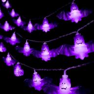 wehvkei halloween decorations: battery operated 10 ft 20 led bat lights for spooky homes and gardens логотип