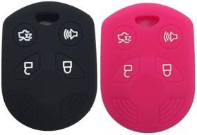 img 2 attached to 🔵 Ezzy Auto Blue Silicone Rubber Key Fob Case: Ultimate Fusion Key Protector & Jacket Skin