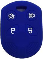 🔵 ezzy auto blue silicone rubber key fob case: ultimate fusion key protector & jacket skin logo