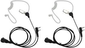 img 4 attached to GoodQbuy 2 Pin PTT Mic Covert Acoustic Tube Earpiece Headset for Kenwood, Baofeng, PUXING, Retevis 2-Way Radios - Pack of 2