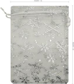 img 3 attached to 🎄 Ankirol Organza Snowflake Drawstring Retail Store Fixtures & Equipment - Christmas Theme