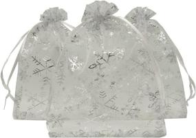 img 2 attached to 🎄 Ankirol Organza Snowflake Drawstring Retail Store Fixtures & Equipment - Christmas Theme