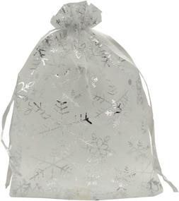 img 4 attached to 🎄 Ankirol Organza Snowflake Drawstring Retail Store Fixtures & Equipment - Christmas Theme