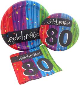 img 4 attached to Celebrate Birthday Bundle Plates Napkins Household Supplies in Paper & Plastic