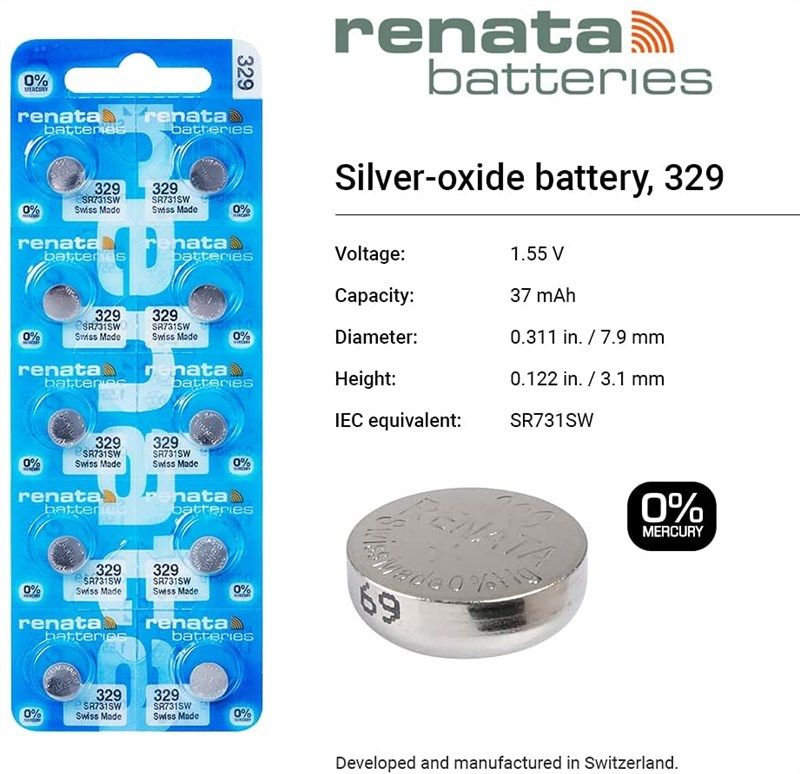 renata watch electronic silver battery 标志