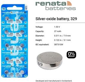 img 4 attached to Renata Watch Electronic 329 Silver Oxide Battery 2 Pcs: Premium Power for Precision Timepieces