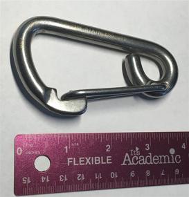 img 2 attached to 10mm Marine Grade Stainless Steel 316 Spring Hook Carabiner Safety Clip - Pack of 2