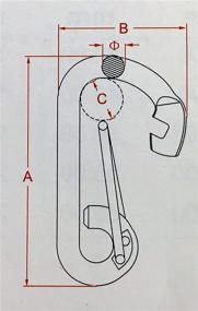 img 1 attached to 10mm Marine Grade Stainless Steel 316 Spring Hook Carabiner Safety Clip - Pack of 2
