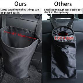 img 2 attached to 🚗 Efficient 2 Pack Car Garbage Bag Organizer: High Load-Bearing Capacity for Front Seat, Back Seat, Center Console - Leakproof & Ideal for Outdoor Traveling, Home Use