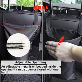 img 3 attached to 🚗 Efficient 2 Pack Car Garbage Bag Organizer: High Load-Bearing Capacity for Front Seat, Back Seat, Center Console - Leakproof & Ideal for Outdoor Traveling, Home Use