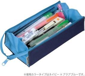 img 2 attached to 📔 Dpnamron Kokuyo C2 Tray Style Pencil Case - Light Gray Pink