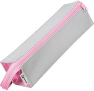 📔 dpnamron kokuyo c2 tray style pencil case - light gray pink logo