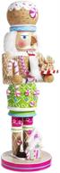 🎄 kurt s. adler gingerbread nutcracker - 16-inch wooden christmas decor in multi-colored design logo